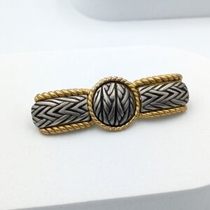 Vintage rope look brooch pin made in USA western